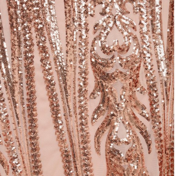 LULU's NWT - Rebecca Rose Gold Strapless Sequin Maxi Dress - Picture 6 of 6